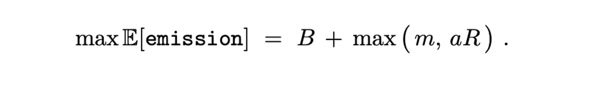 Maximum emission formula